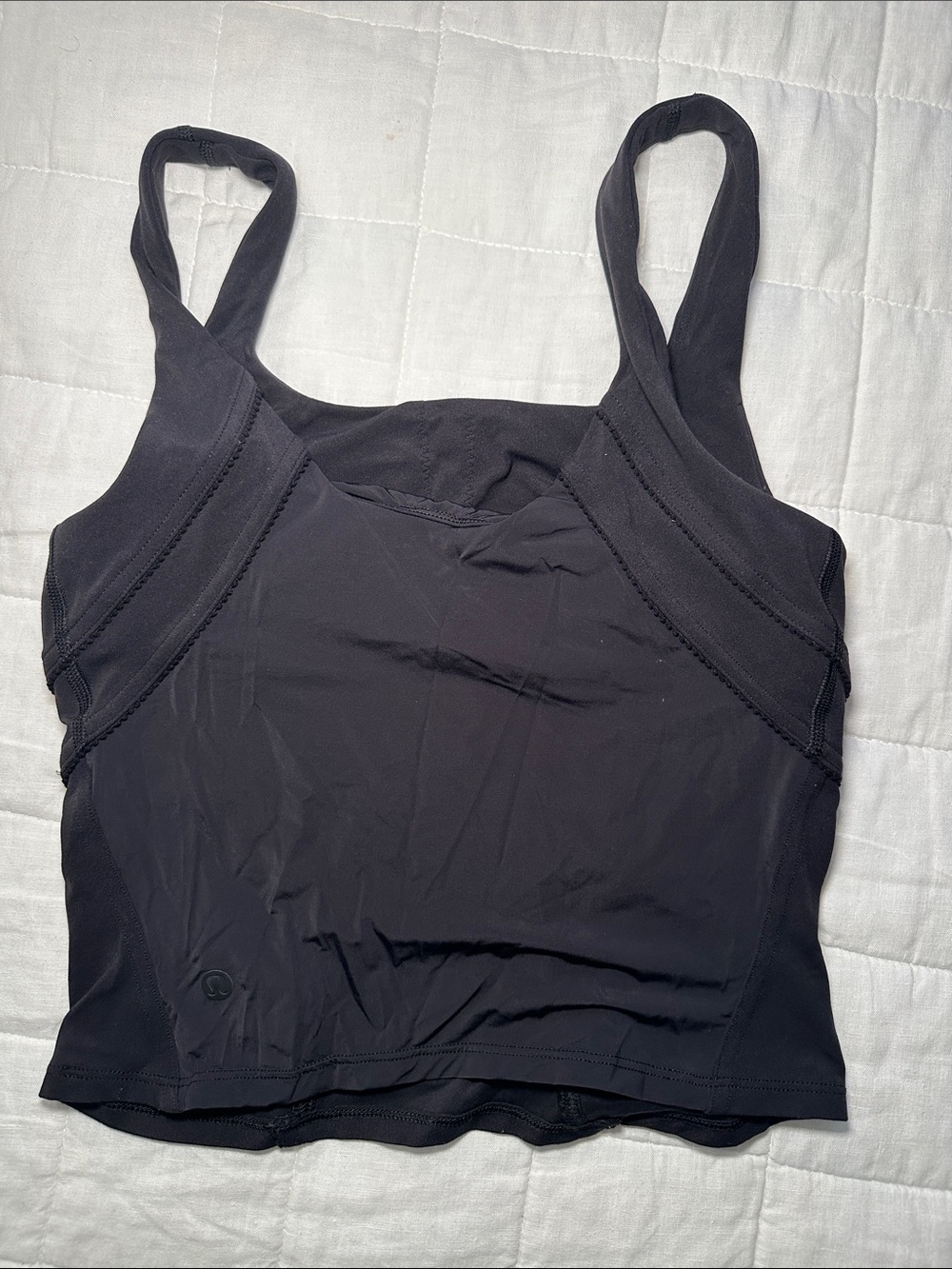 lululemon athletica Black Supportive Cropped Sports Bra Tank